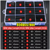 A box of heat shrink tubing kit containing twelve black tubes with various diameters and lengths for wire protection.
