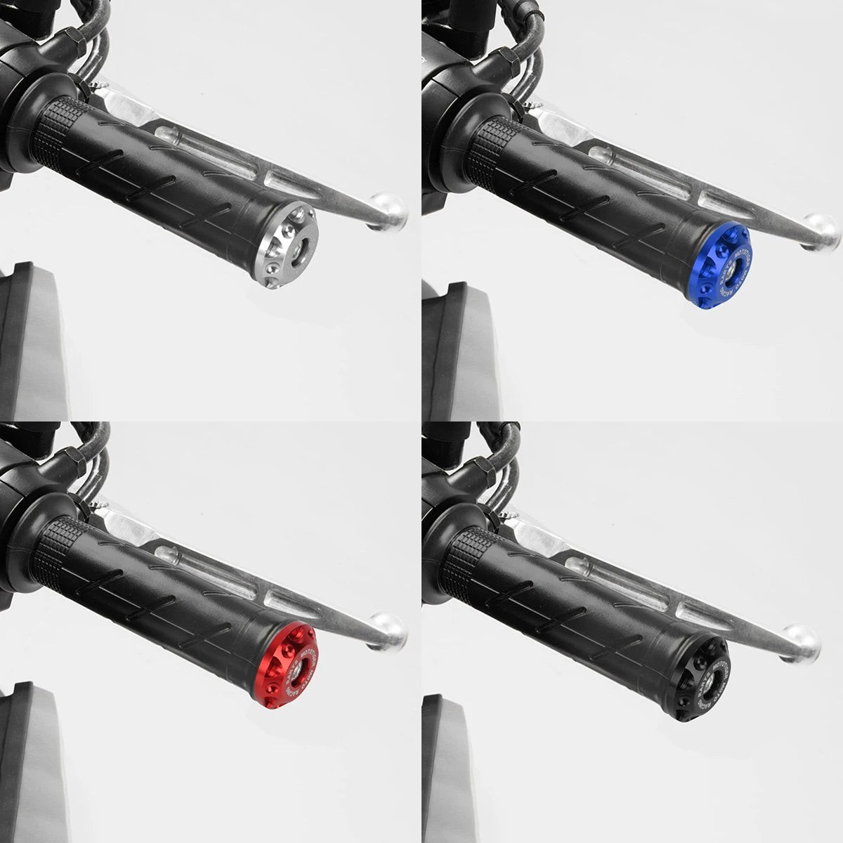 CNC Aluminum Motorcycle Handlebar End Plugs with Rubber Grip