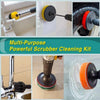 A multi-purpose scrubbing kit featuring various brush attachments for cleaning tasks.