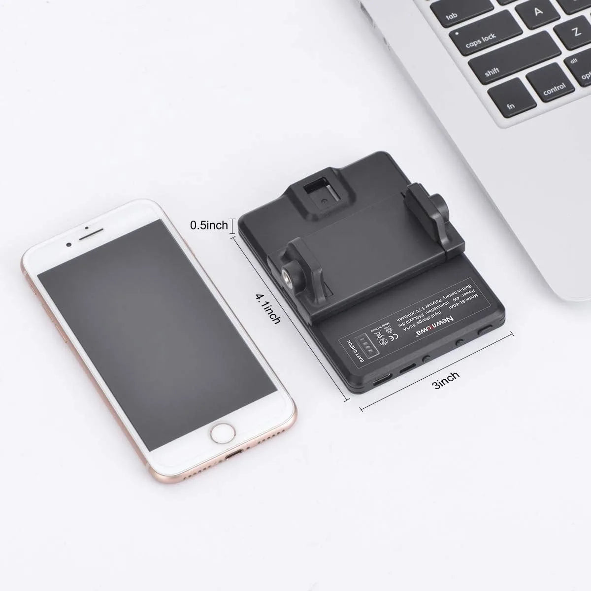 Portable LED Clip-On Selfie Light with 3 Modes