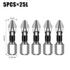 Magnetic Cross Head Screwdriver Bit Set (S2 Steel, Anti-Slip)