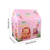 Pink wildlife world play castle tent for kids featuring safari animals and woodland themes