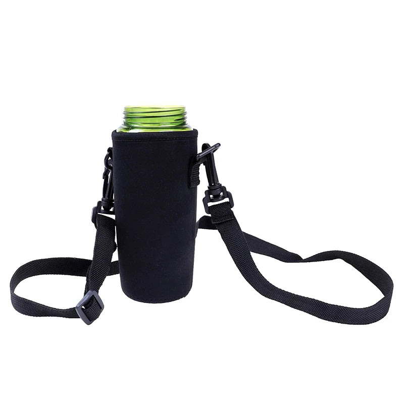 Manchon isotherme pour grandes bouteilles d'eau - Noir (9 x 26 cm)