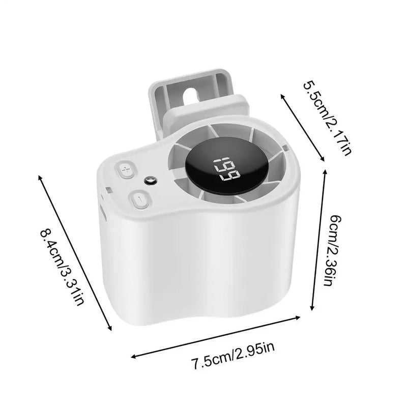 Portable Clip-On Fan with LED Display