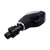 Black and silver leather-wrapped gear shift knob for Ford models