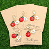 Cute Ladybug Daisy Keychain Charm