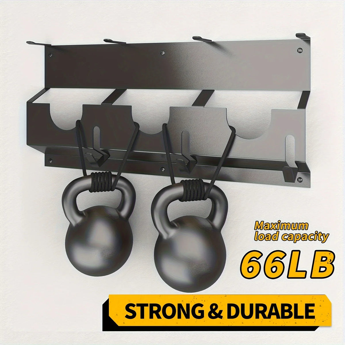 Heavy-Duty Wall-Mounted 3-Tier Tool Storage Rack