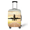 Elastic Aircraft Print Luggage Protector Cover