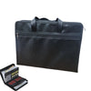 Black fireproof and waterproof expanding file organizer with multi-pocket accordion design