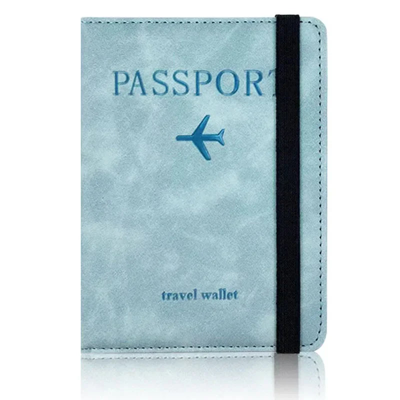 RFID Blocking Leather Card & Passport Holder