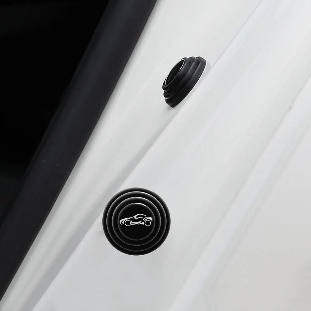 Black shock-absorbing door cushion set for car trunk sound insulation