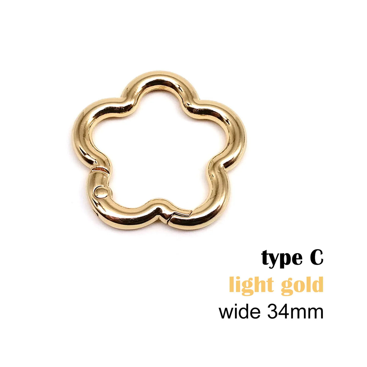 Star-Shaped Zinc Alloy Carabiner Clip for Bags and Belts