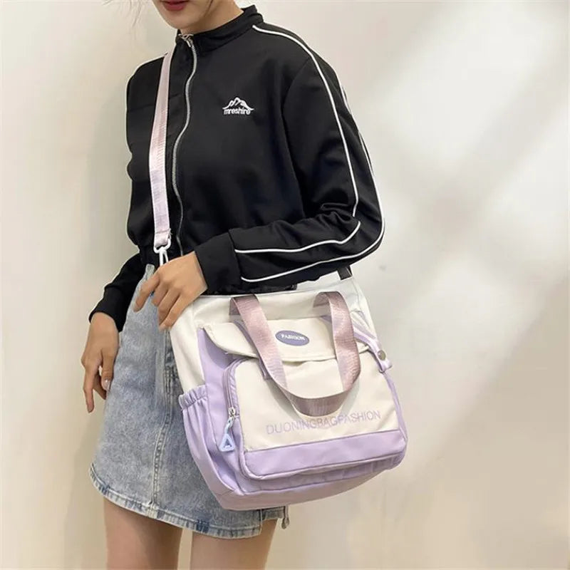 Everyday Nylon Tote Bag with Crossbody Strap