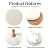 A collection of soft, white mats featuring various textures and features like skid-proof backing and moisture-proof layers.