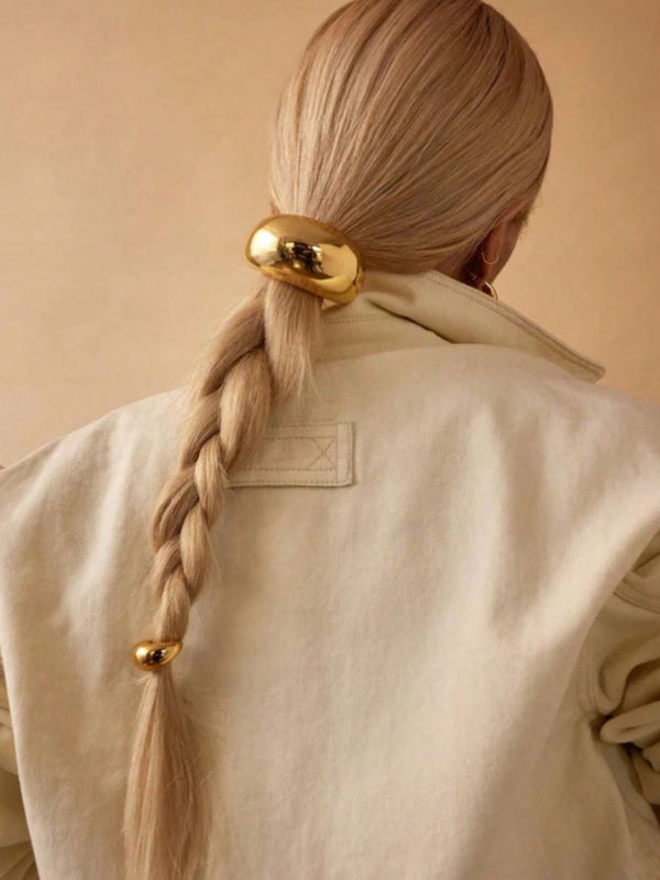 Geometric Metal Ponytail Scrunchie