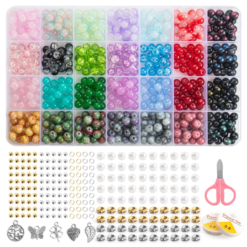 28-Color Glass Bead Jewelry Making Kit