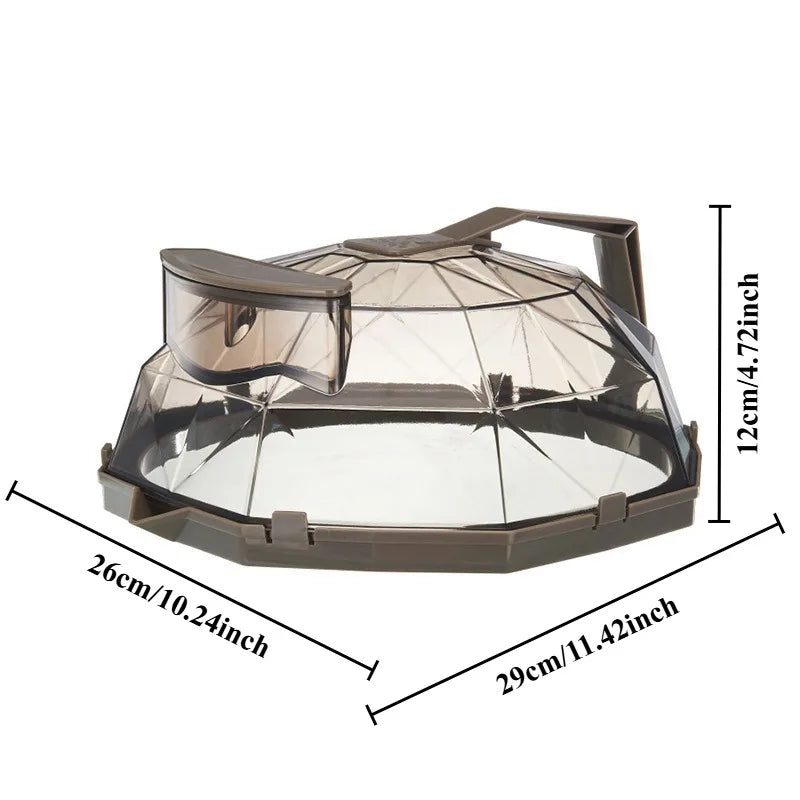 10-Inch Clear Microwave Splatter Cover with Steam Vent and Handle