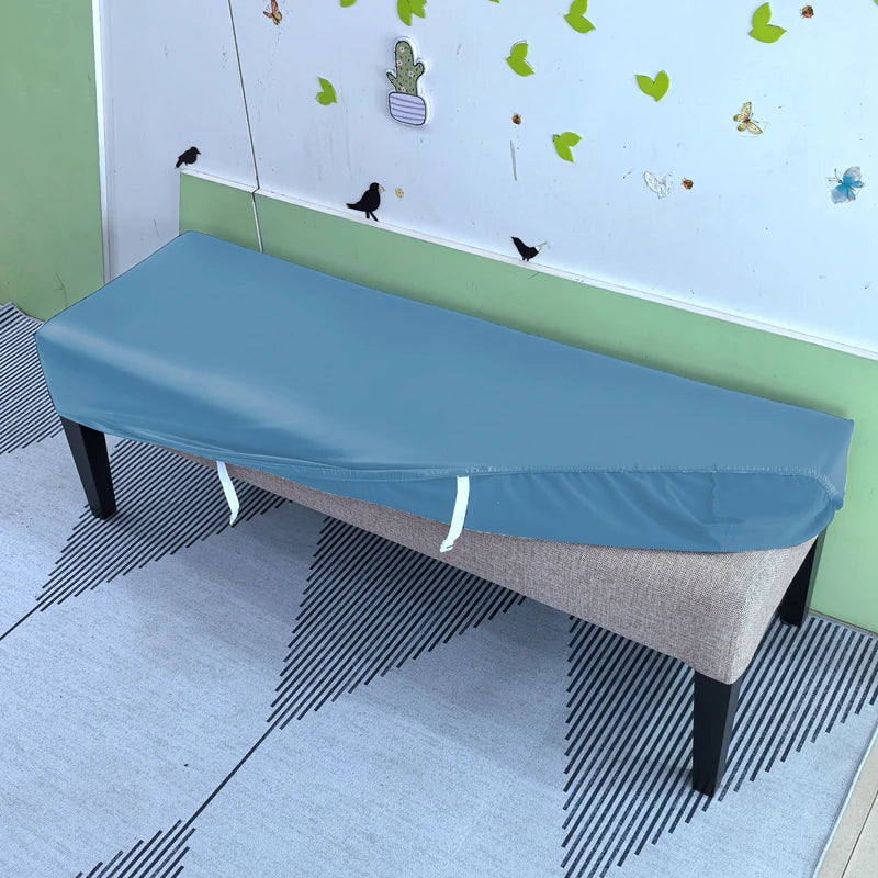 Waterproof PU Leather Bench Cover – Stretch Fit, Removable & Washable