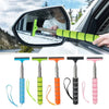 A collection of various telescopic window cleaning squeegees with adjustable handles in different colors like blue, green, or
