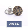 No-Sew Replacement Jeans Buttons - 17mm Metal Snap Buttons