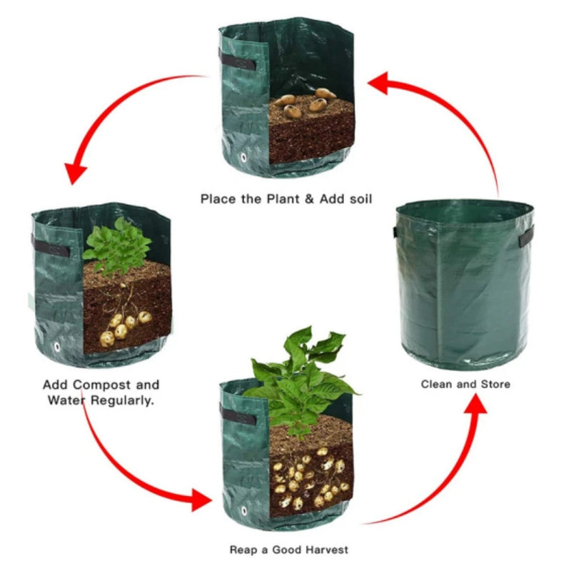 Peek-a-Boo Plant Grow Bags with Harvest Window