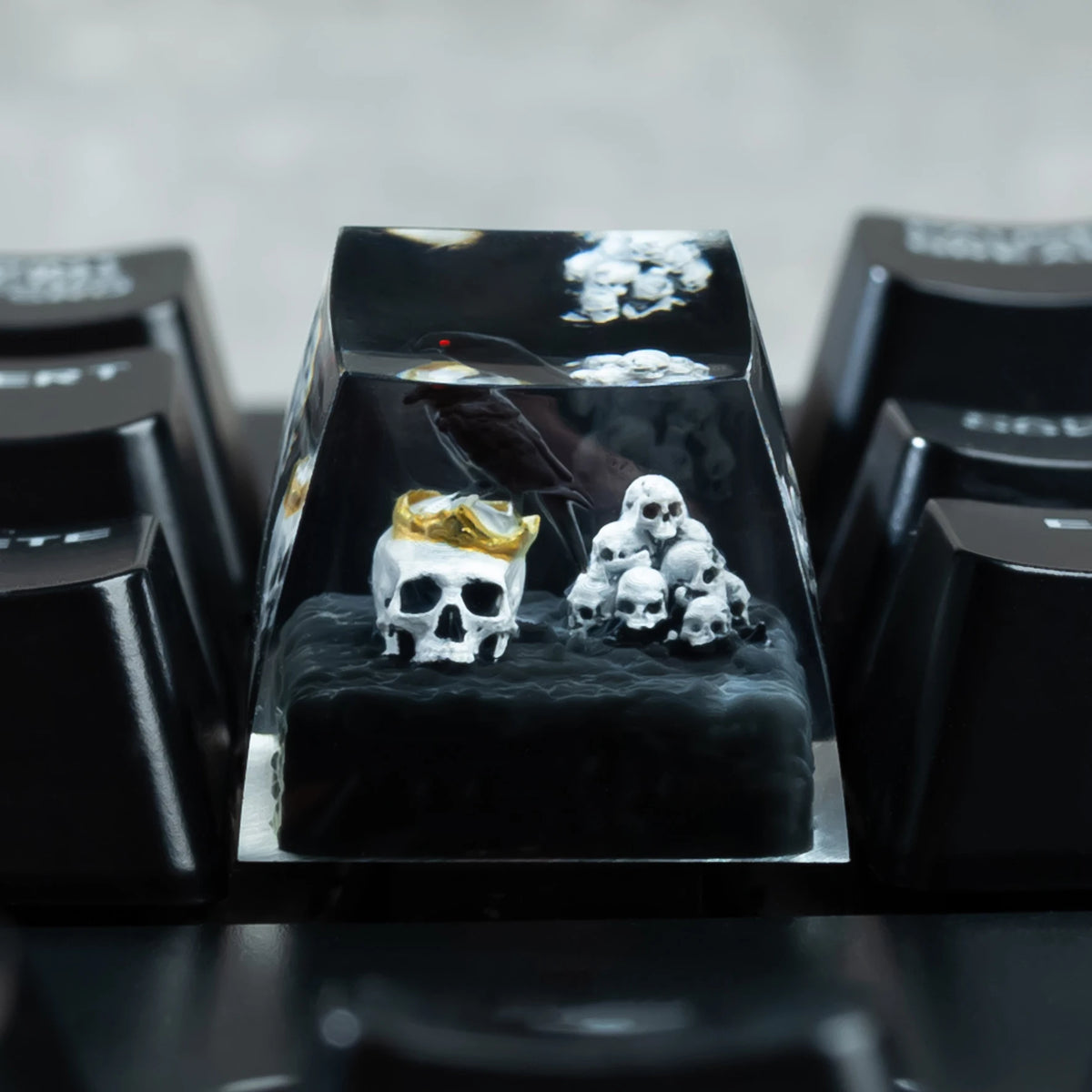 Gothic Skull Artisan Resin Keycap for Mechanical Keyboards