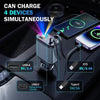 Retractable Car Charger with Starry Sky Spotlight – 4-in-1 Fast Charging