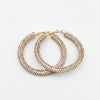 Rainbow Crystal Hoop Earrings