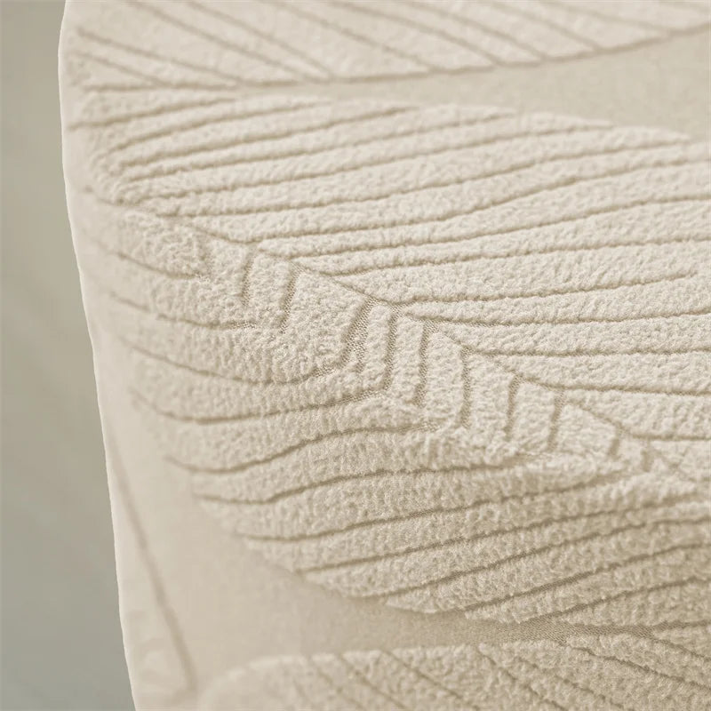Jacquard Stretch Ottoman Cover with Elastic Edges