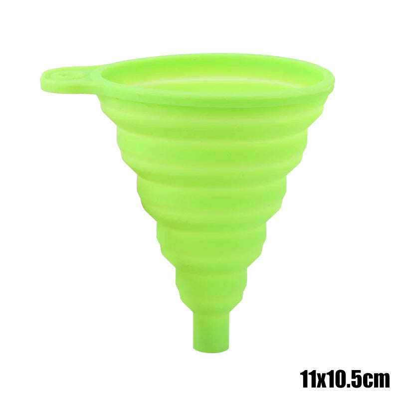 Collapsible Silicone Funnel for Engine Oil and Washer Fluid