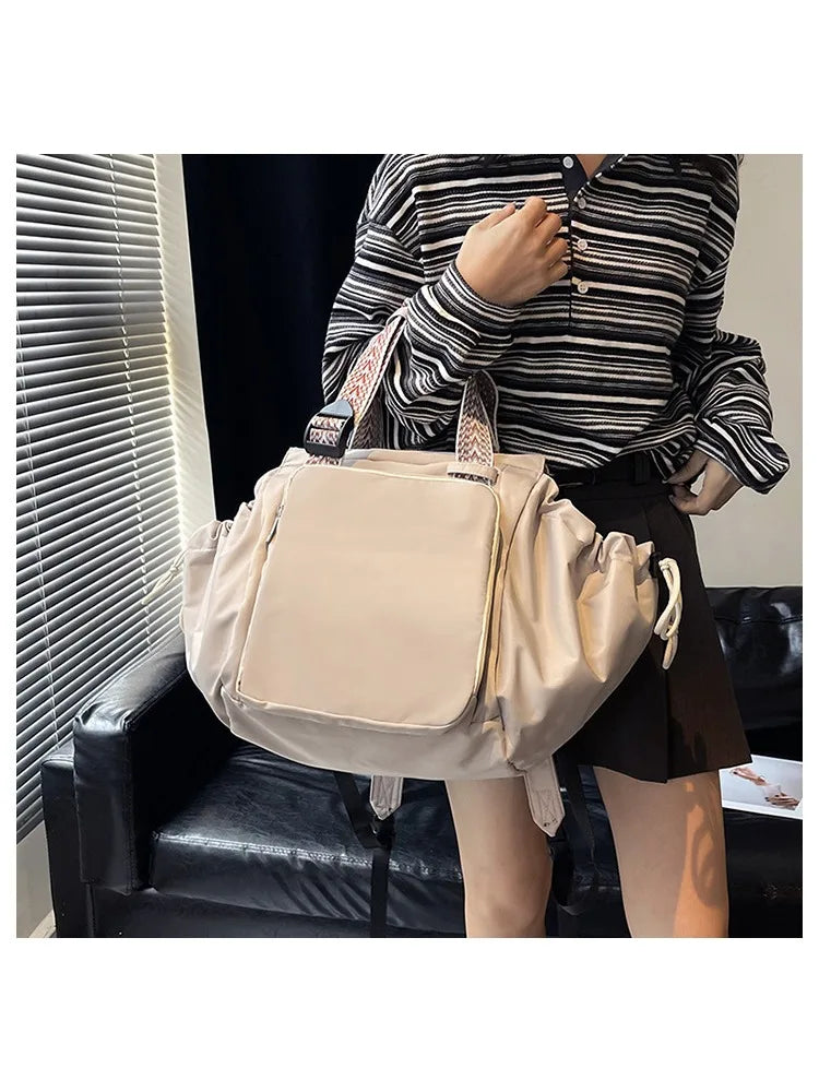 Versatile Nylon Shoulder Bag with Large Capacity