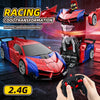 2-in-1 Transforming RC Car & Robot with LED Lights