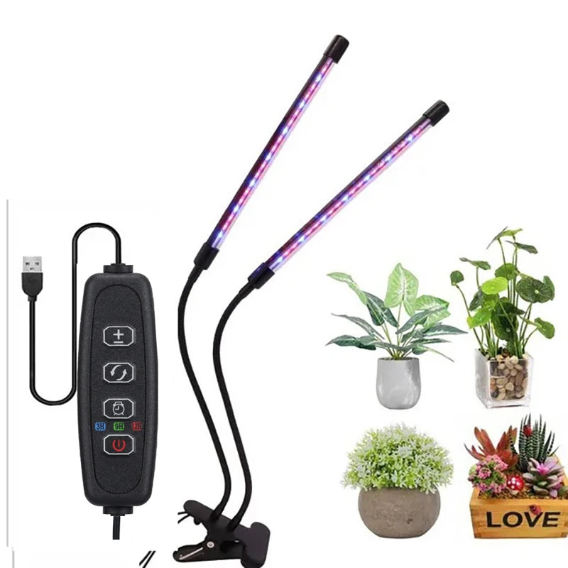USB-betriebenes LED-Pflanzenwachstumslicht mit Timer und Dimmfunktion