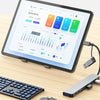 8-in-1 USB & USB-C Docking Hub with Audio Jack and Card Reader