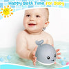 Whale Water Sprinkler Bath Toy with Glowing LED Lights