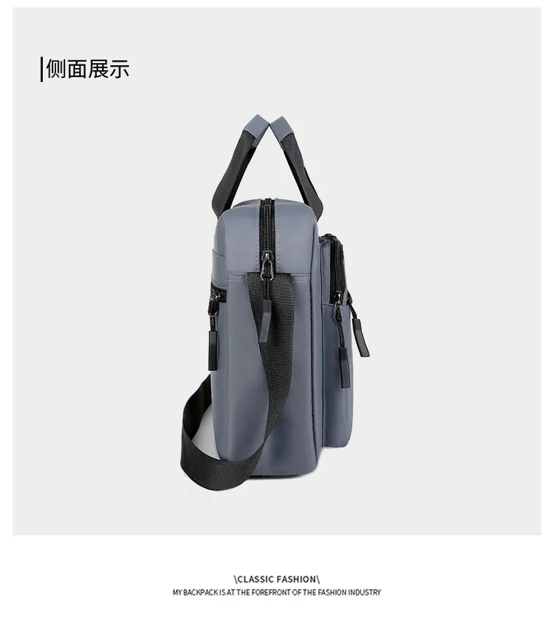 Large-Capacity Men's Messenger Bag with A4 Compatibility
