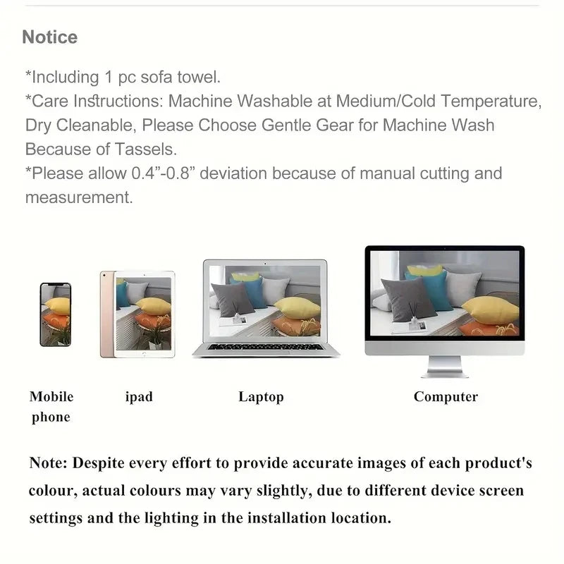 Cooling Sofa Cover with Anti-Slip Backing
