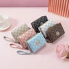 Multi-Color Letter Pattern Zipper Wallet