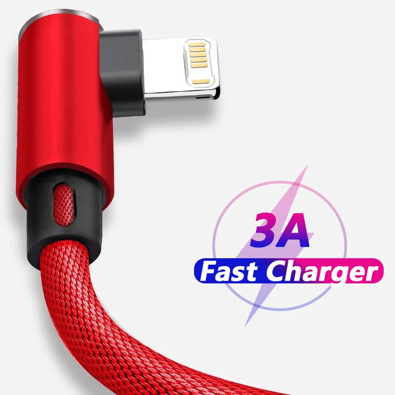 Cable USB-C a Lightning en L de 90 Grados