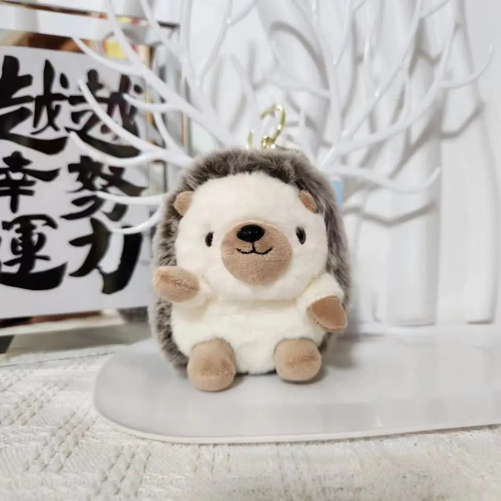 Cute Plush Hedgehog Keychain — Soft Stuffed Keyring for Bags & Keys