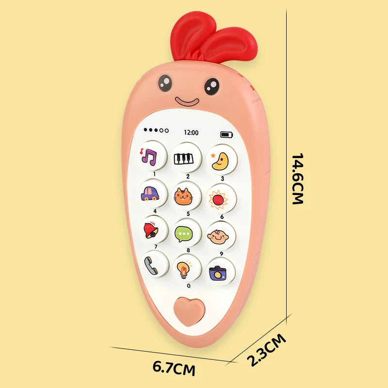 Interactive Baby Phone Toy with Teether and Sounds
