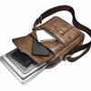 Vintage Leather Messenger Bag for Men – Classic Crossbody Shoulder Bag