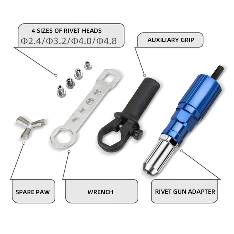 Cordless Rivet Gun Adapter for Electric Drills