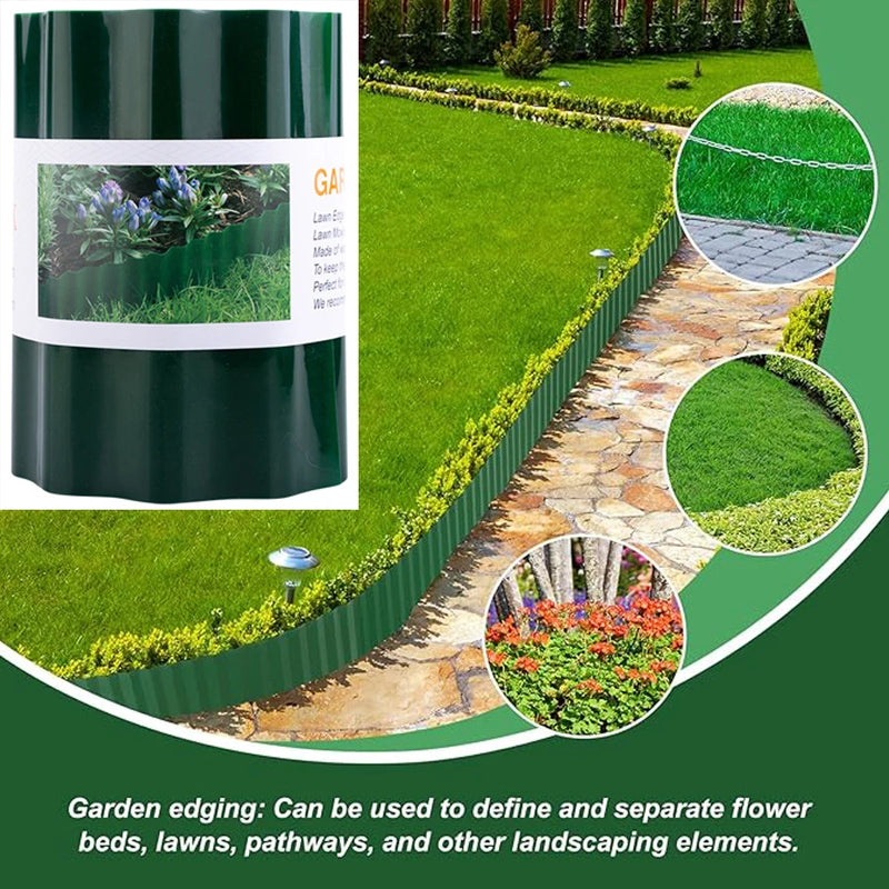 Borde de Jardín Flexible de Plástico para Césped y Macizos