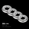 A set of four crystal rhinestone car door lock pull covers with high vacuum plating.