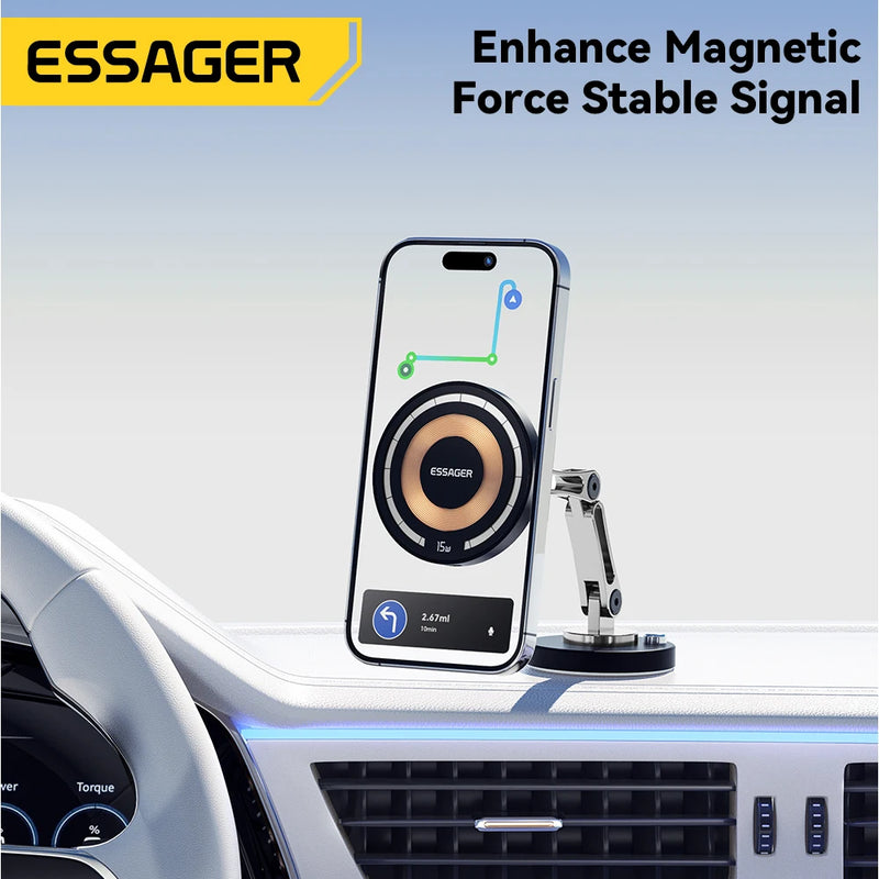 Magnetische kabellose Auto-Ladestation & Handy-Halterung