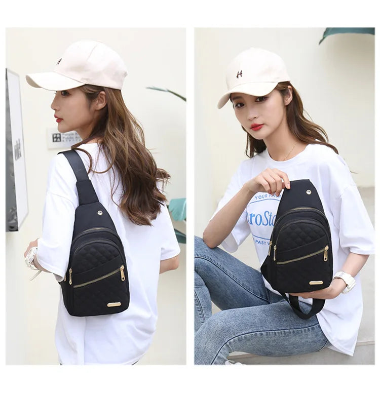 Women's Waterproof Sling Crossbody Bag with Adjustable Strap