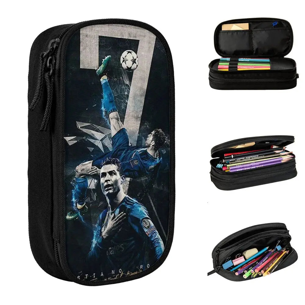 Soccer Star Pen Case – Large-Capacity Pencil Pouch
