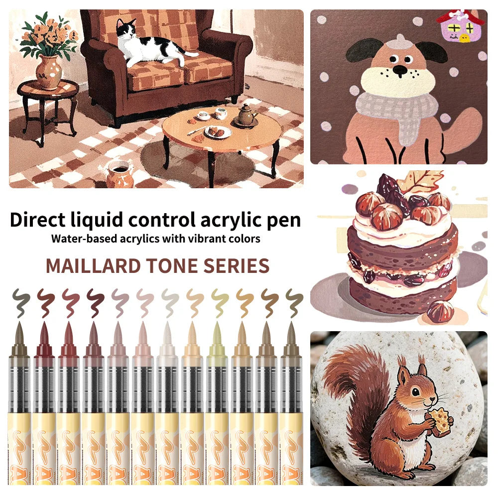 Professional Soft Tip Acrylic Marker Set