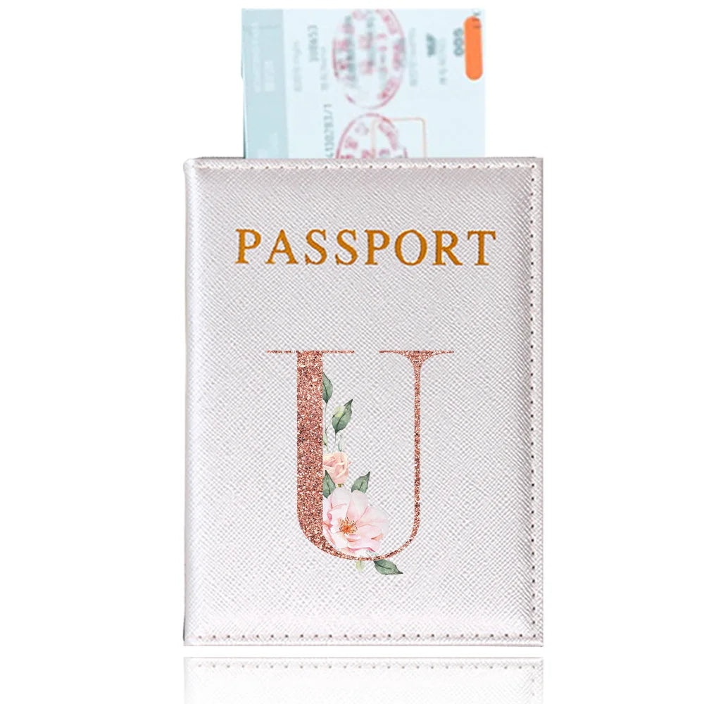 Elegant Rose Gold Passport Cover